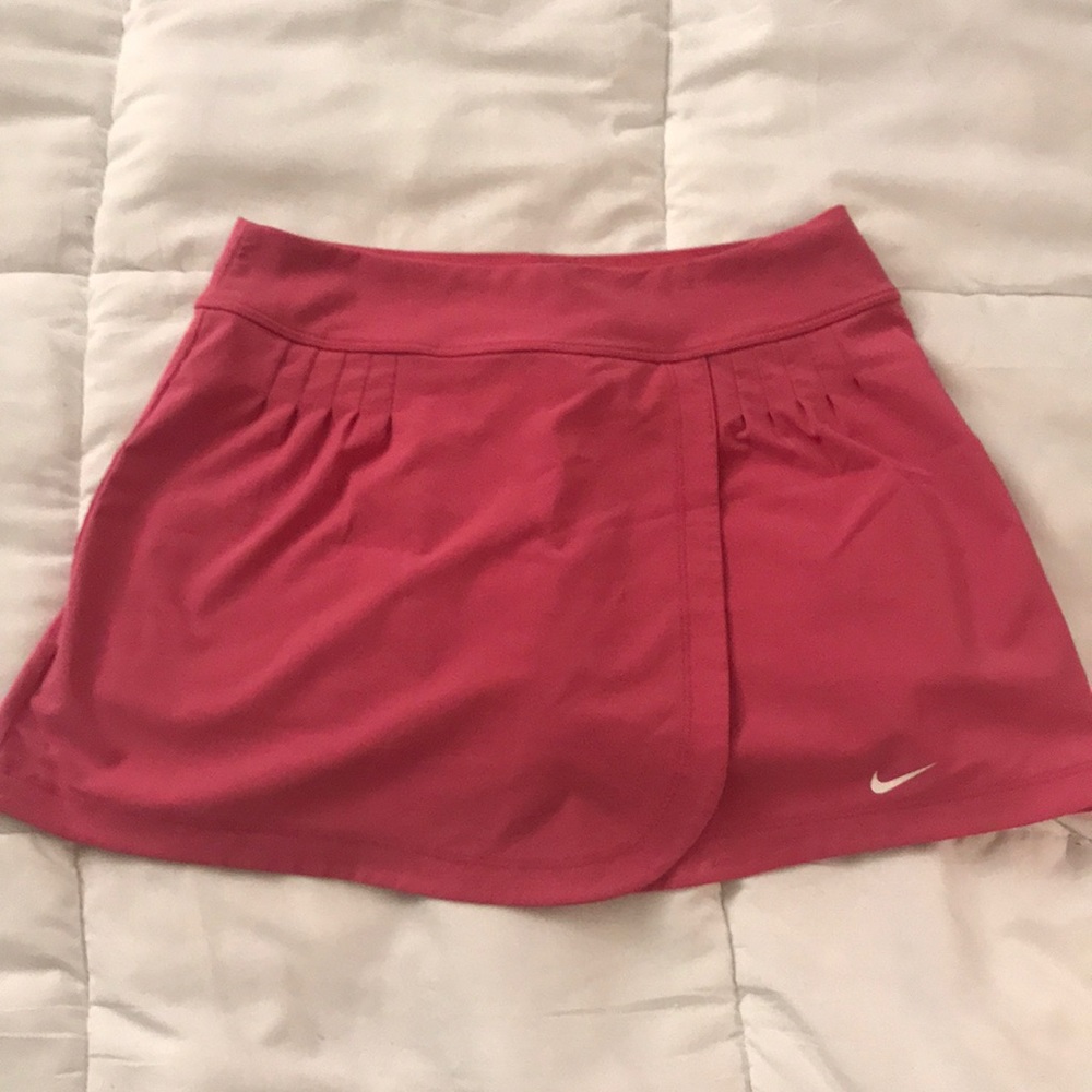 Pink Nike Tennis Skirt with compression shorts